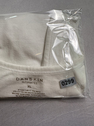 Danskin Intimates Womens XL White Scoop Neck Tank Top