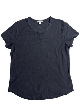 James Perse Womens Charcoal Gray Scoop Neck Tee Size 4