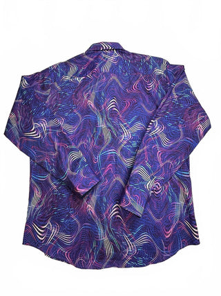 Bugatchi Classic Fit Men's Button-Up Shirt in Vibrant Purple