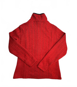 Killtec Red Cable Knit Full Zip Fleece Jacket Women’s 14