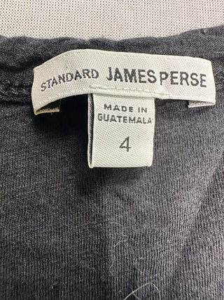 James Perse Womens Charcoal Gray Scoop Neck Tee Size 4