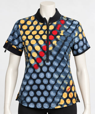 Jams World Vintage Short Sleeve Polo Shirt with Colorful, S