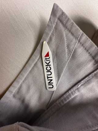 UNTUCKit Men's Large Wrinkle Free 100% Cotton Button-Up Long