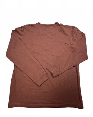 MBX Premium Goods Men's Long Sleeve Henley Shirt Size M Rust