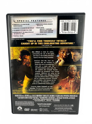 The Sum of All Fears Special Collector's Edition DVD Widescreen with Ben Affleck