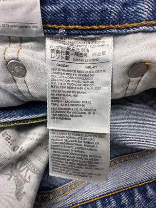 Levi's 505 Regular Fit Jeans Men's 33x32 Blue Distressed