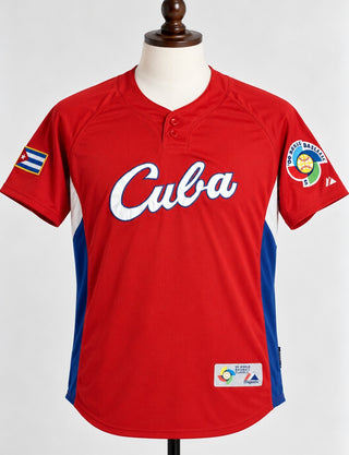 Majestic Cuba 2009 World Baseball Classic Jersey Red Blue