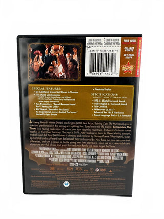 Remember the Titans DVD Featuring Denzel Washington Disney Pictures Very Good