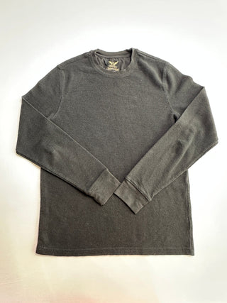 Faded Glory Men's M Black Waffle Knit Thermal Shirt
