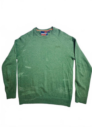 Superdry Orange Label Men's M Green Crewneck Knit Sweater M