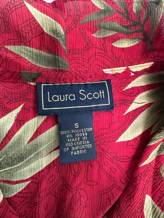 Laura Scott Women's Red Floral Two-Piece Set - Short Sleeve