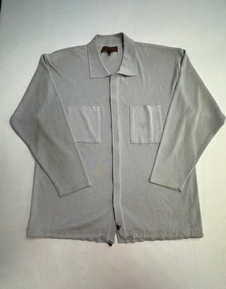 Creme De Silk Light Gray Long Sleeve Knit Sweater Size Large