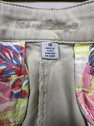 Tommy Bahama Womens 10 Khaki Stretch Chino Shorts