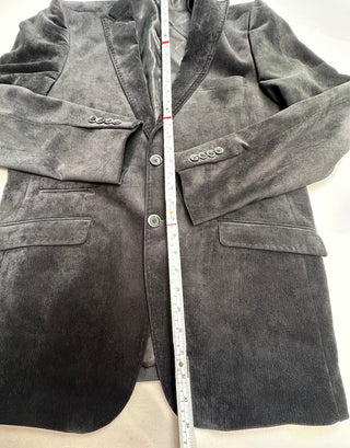 Alberto Cardinali Men's Gray Velvet Tailored Fit Blazer 42L