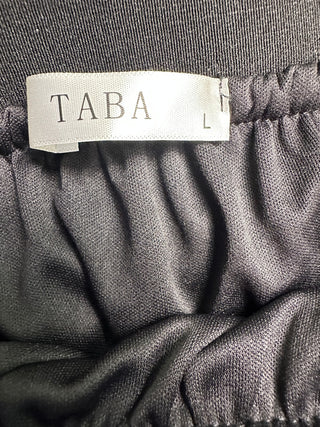 TABA Black White Geometric Tulle Mesh Maxi Skirt Size L