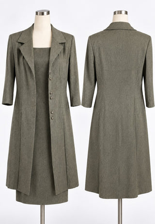 Vintage Betsy's Things Women's Gray 2-Piece Dress and Jacket