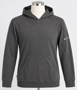Elevate Men's Black Hoodie with Delta Logo Lightweight Large