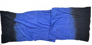 Blue Black Ombre Lightweight Crinkle Scarf Wrap Shawl