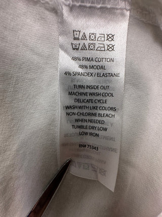 Tahari Essentials Women's XL White Scoop Neck T-Shirt