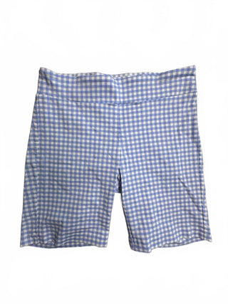 J. McLaughlin Womens Shorts 10 Blue White Gingham Bermuda