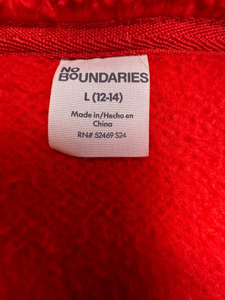 No Boundaries Women's Red Sherpa Fleece Pullover Large 12-14