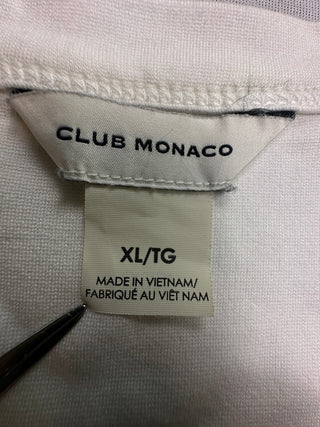 Club Monaco Womens XL White Crew Neck Short Sleeve Tee