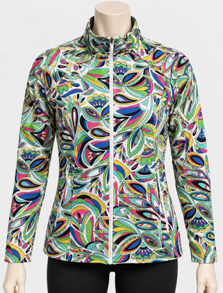IBKUL Women's Small Full Zip Lightweight Jacket with Collar