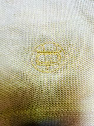 Massimo Dutti Yellow Extrafine Pique Polo Shirt Short Medium