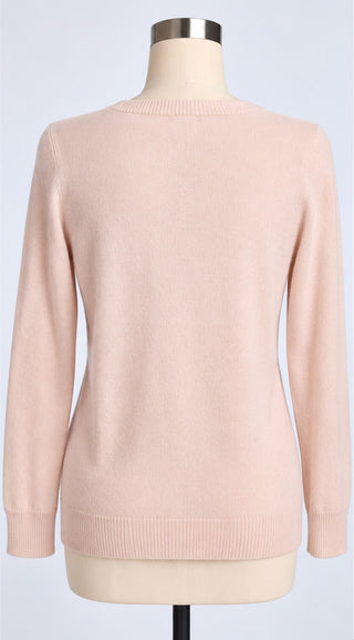 Equipment Femme 100% Cashmere V Neck Sweater Pink L