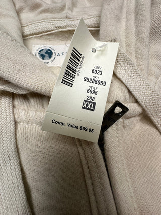Aeropostale Aero 87 Full Zip Hoodie Cream Men’s XXL NWT
