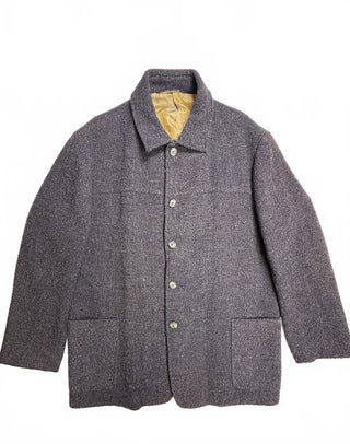 Ibiza Men's Wool Blend Button-Up Coat Jacket Made in Monglia