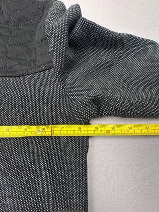 Mossimo Supply Co Black Gray Quilted Zip Hoodie XL (16)