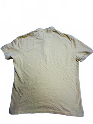 Massimo Dutti Yellow Extrafine Pique Polo Shirt Short Medium