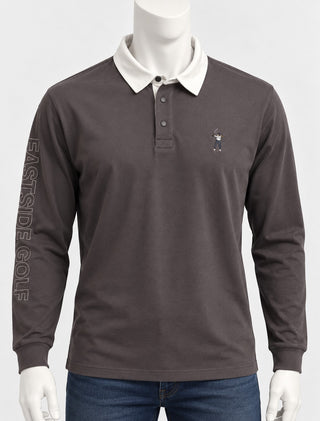 Eastside Golf Men's Long Sleeve Polo Shirt with Contrast XL