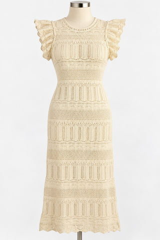 Jessica Simpson Trinity Sweater Dress Pearled Ivory XL NWT