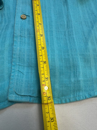 Jos. A. Bank Men's Linen Button-Up Shirt Large Turquoise