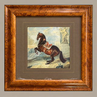 Vintage Style Framed Horse Art Print 26.5x26.5 Equestrian