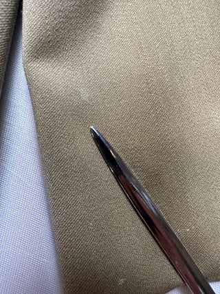 Men's Tan Khaki Blazer Sport Coat 4 Button Lined 24" PTP