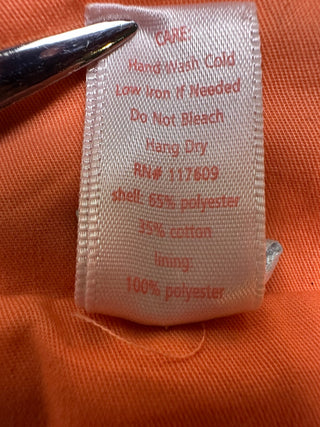 DownEast Basics Orange Trench Cape Poncho Women’s Size M