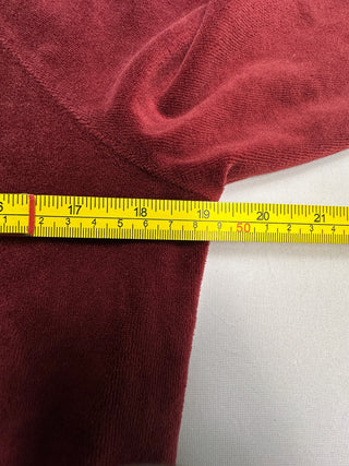 GAP Burgundy Velour 2 Piece Lounge Set Sweatshirt Joggers XS