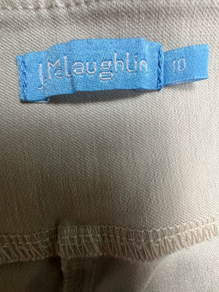 J. McLaughlin Womens Bermuda Shorts Size 10 Beige Pull On