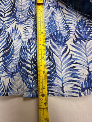 Robert Graham Classic Fit Men's L Blue Leaf Print Shirt