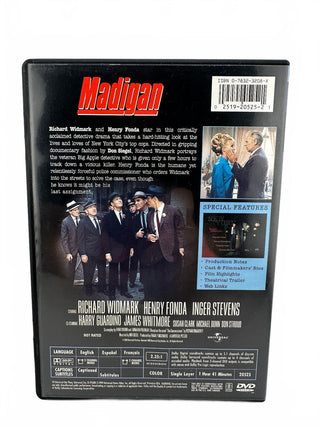 Madigan Widescreen DVD Vintage Crime Drama Featuring Richard Widmark & Henry F.