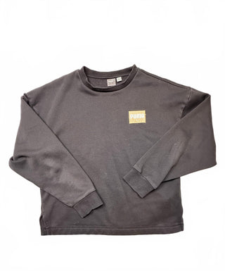 PUMA Women's Black Oversized Crewneck Sweatshirt Size S