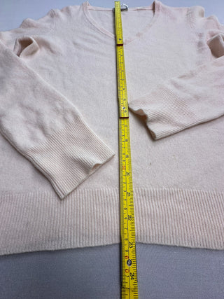 Equipment Femme 100% Cashmere V Neck Sweater Pink L