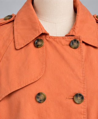 DownEast Basics Orange Trench Cape Poncho Women’s Size M