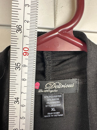 Delirious Los Angeles Women's Black Open-Front Cardigan