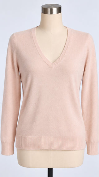 Equipment Femme 100% Cashmere V Neck Sweater Pink L