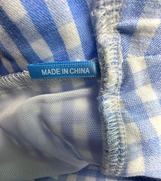 J. McLaughlin Womens Shorts 10 Blue White Gingham Bermuda