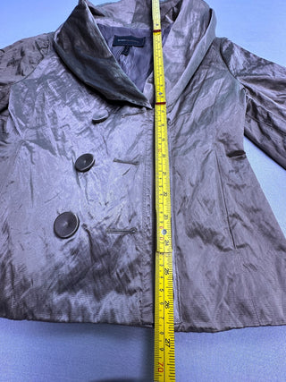 BCBGMAXAZRIA Metallic Bronze Hooded Jacket Women S